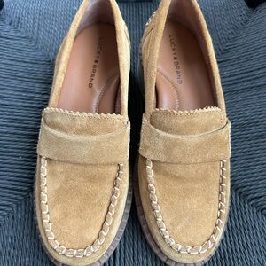 Lucky Brand Tan Suede Loafers
